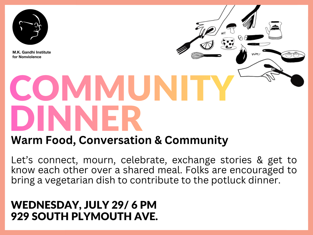 July Community Dinner logo