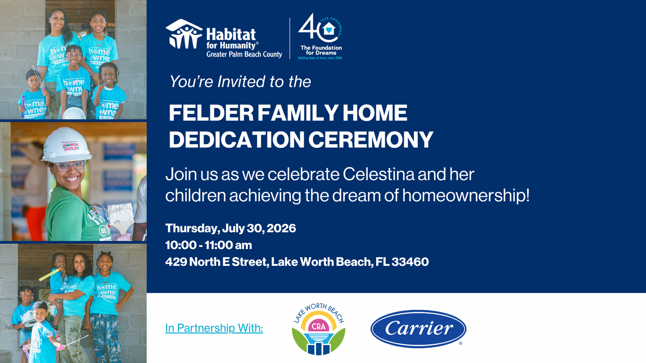 Felder Family Home Dedication Ceremony logo