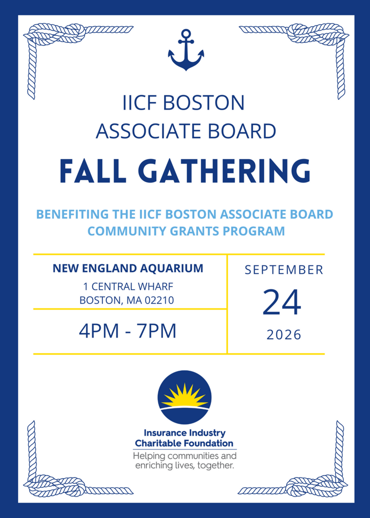 IICF Boston Associate Board Fall Gathering logo