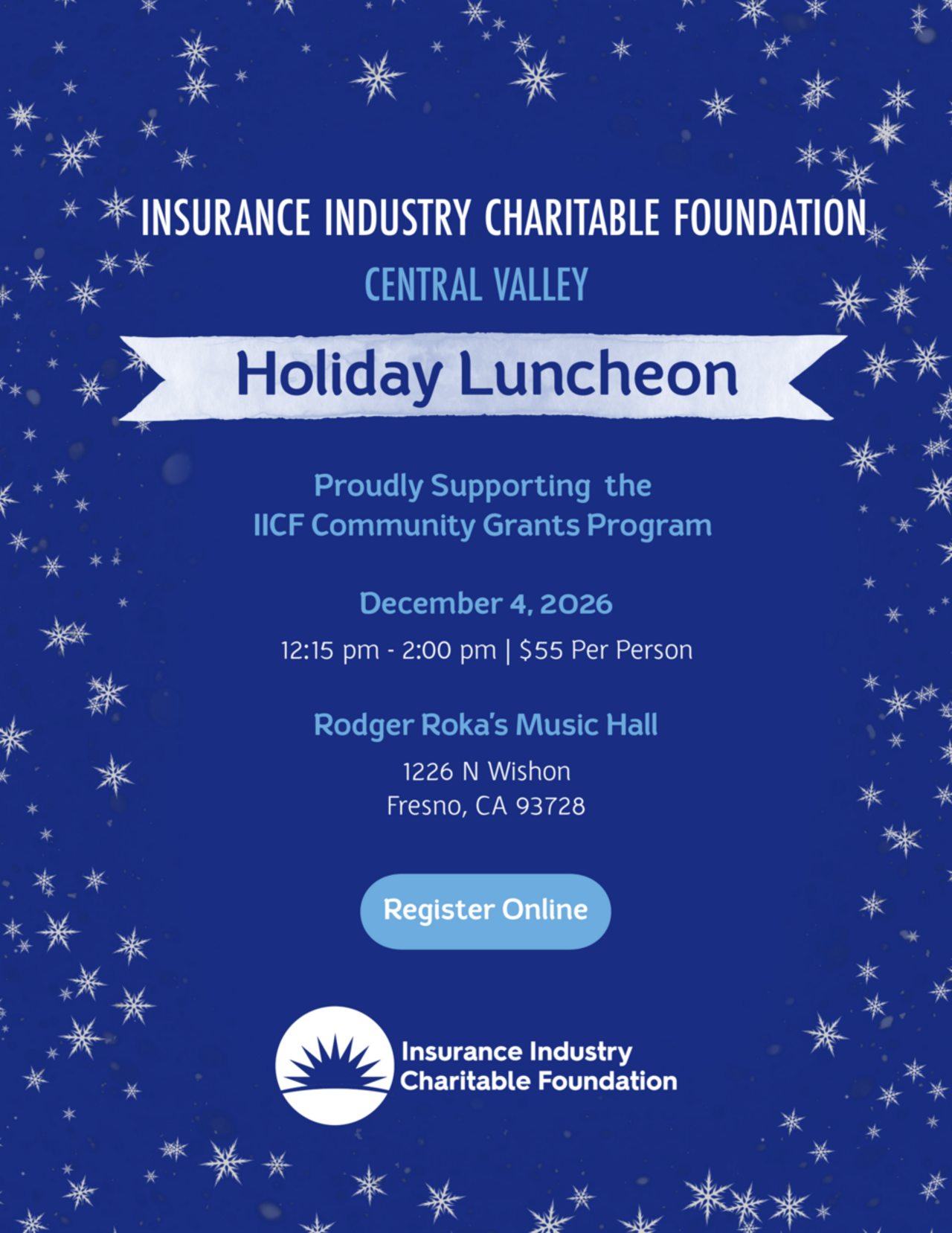 IICF Central Valley Holiday Luncheon 2026 logo