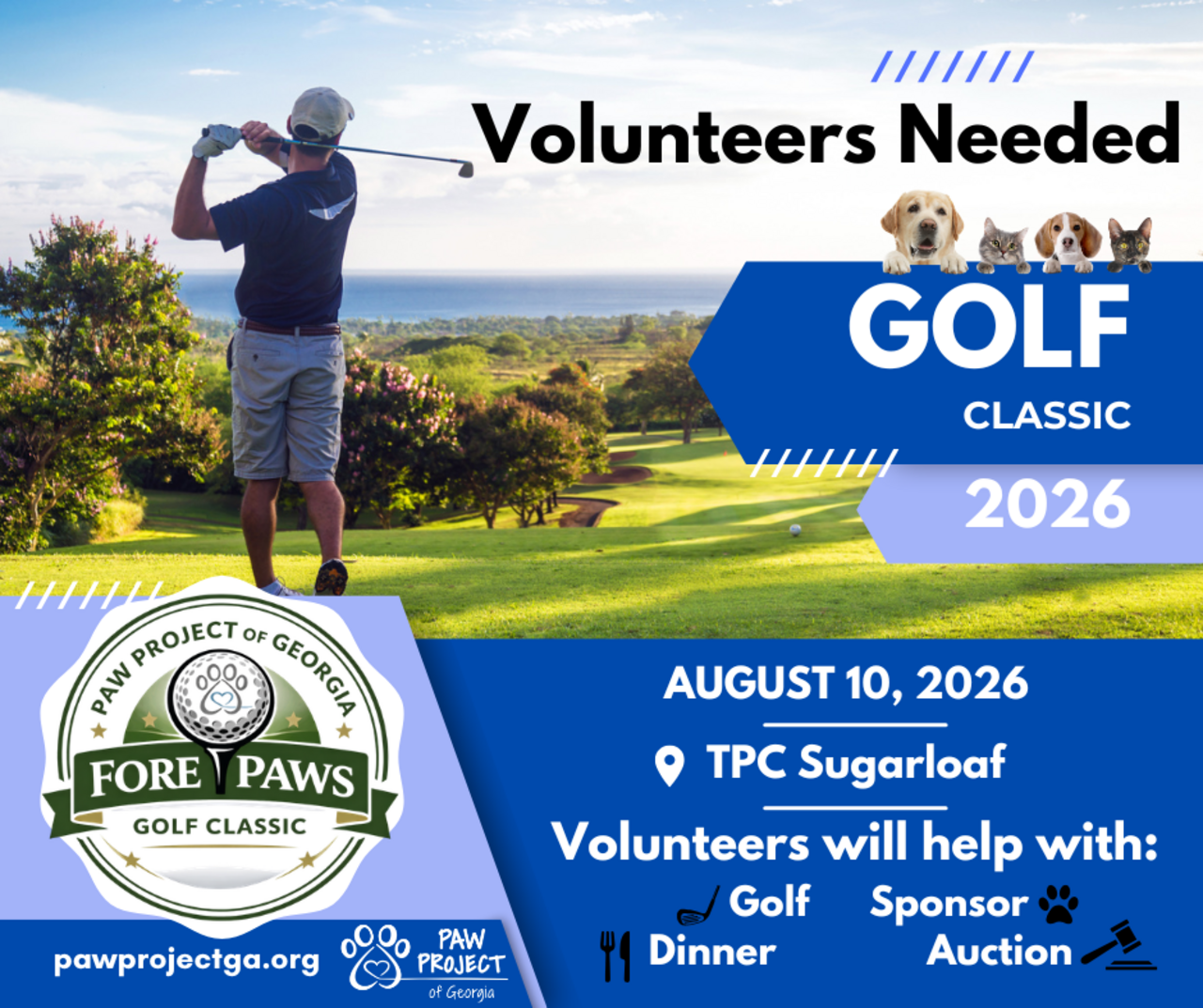 Fore Paws Golf Volunteers logo