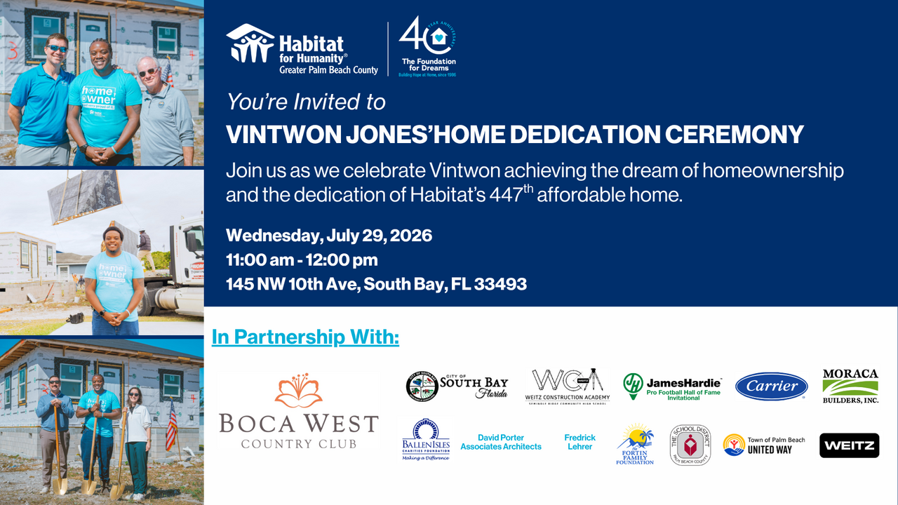 Jones Family Home Dedication Ceremony logo