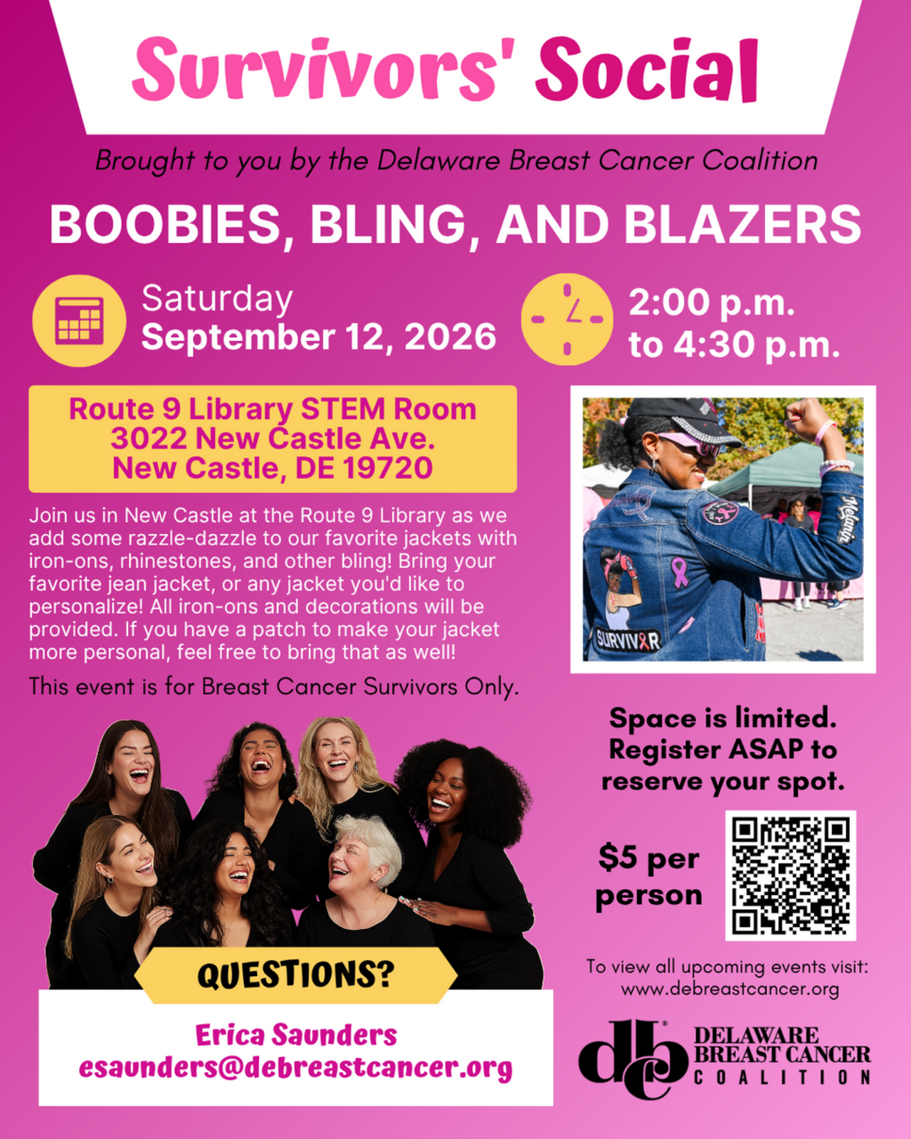 Survivor Social Boobies, Bling, and Blazers logo