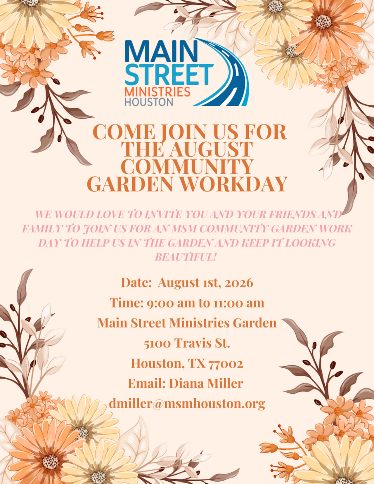 Main Street Ministries Garden Day logo
