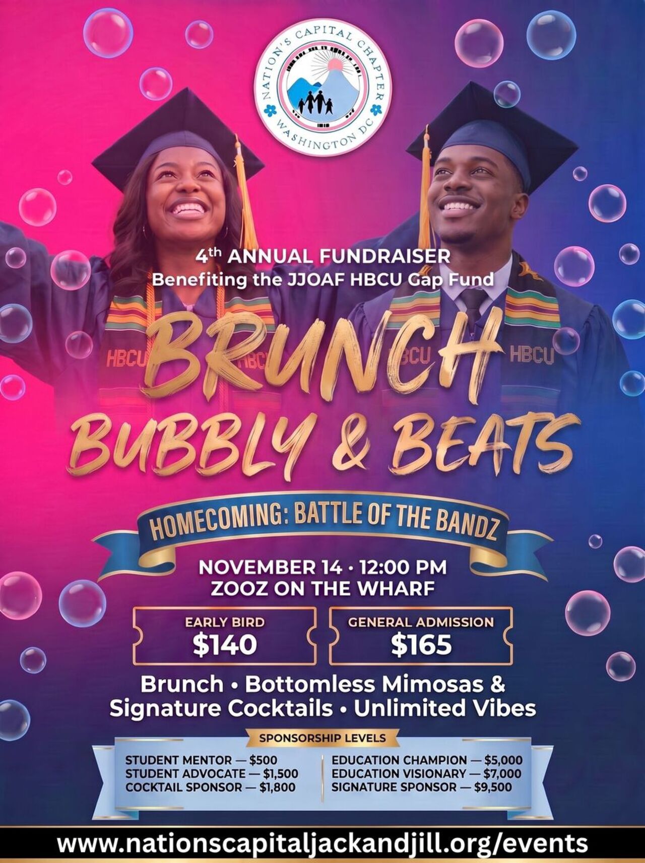 Nation's Capital 4th Annual  Brunch Bubbly & Beats Fundraiser logo