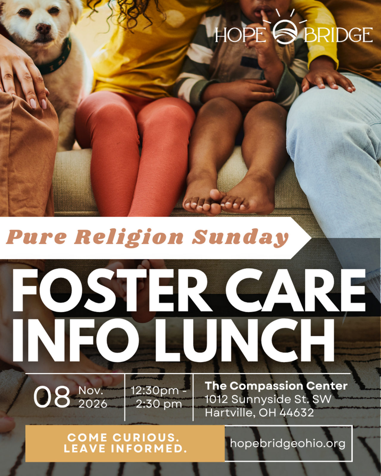 For the One: Pure Religion Sunday Foster Care Information Lunch logo