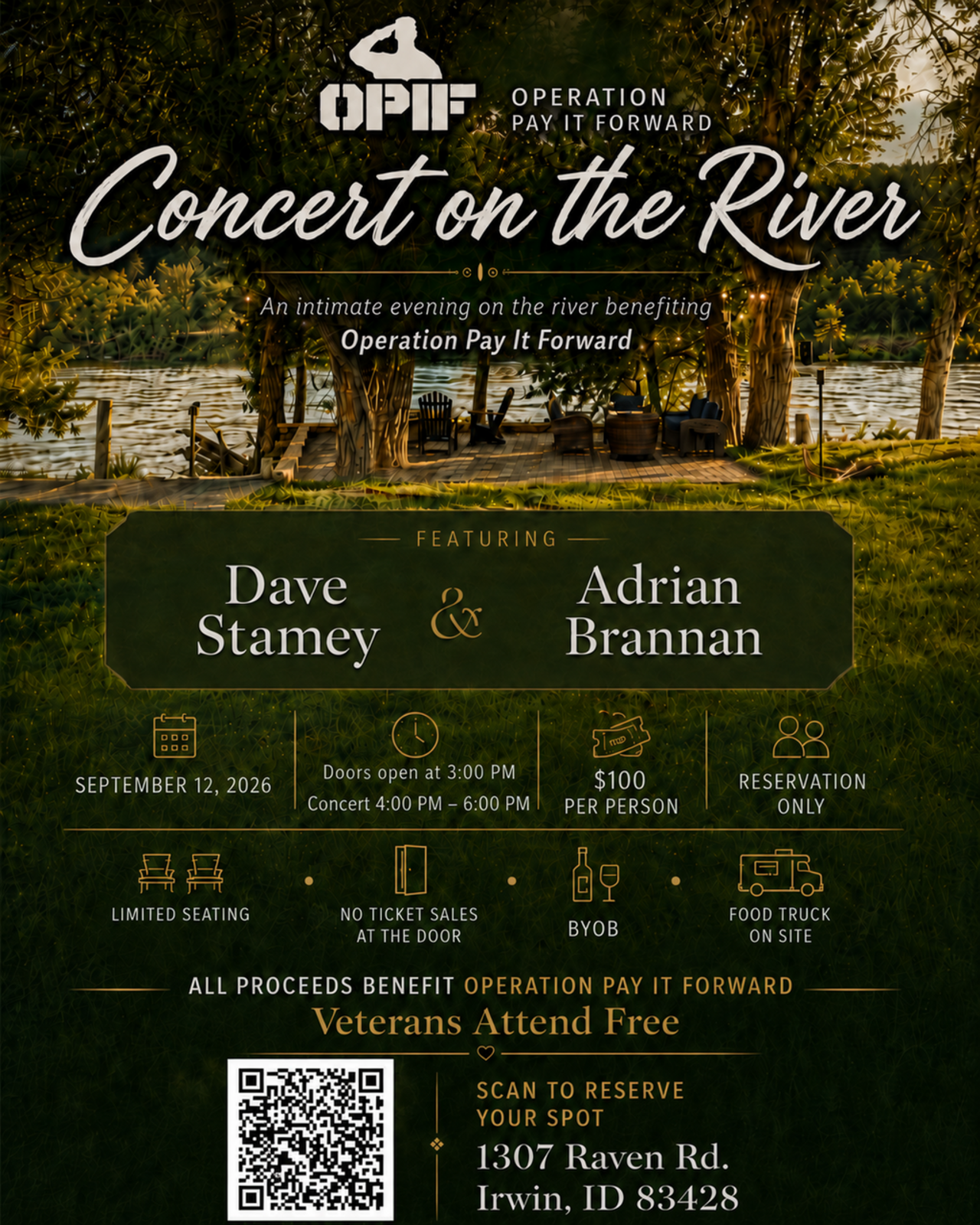 OPIF Concert on the River 2026 logo