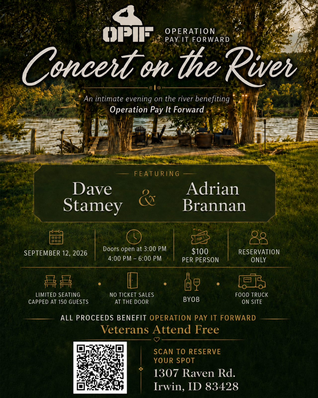 OPIF Concert on the River 2026 logo