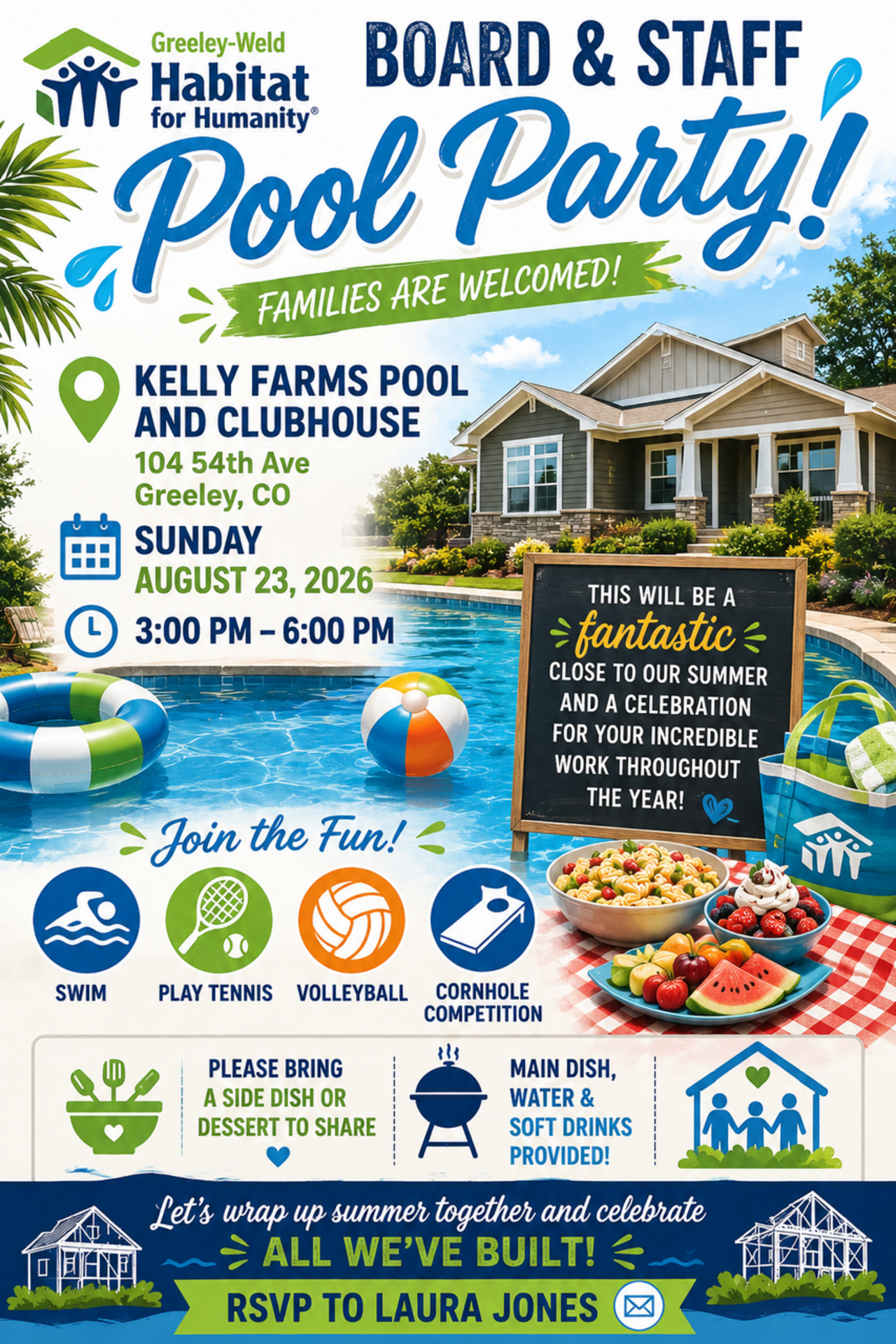 Board and Staff Pool Party logo