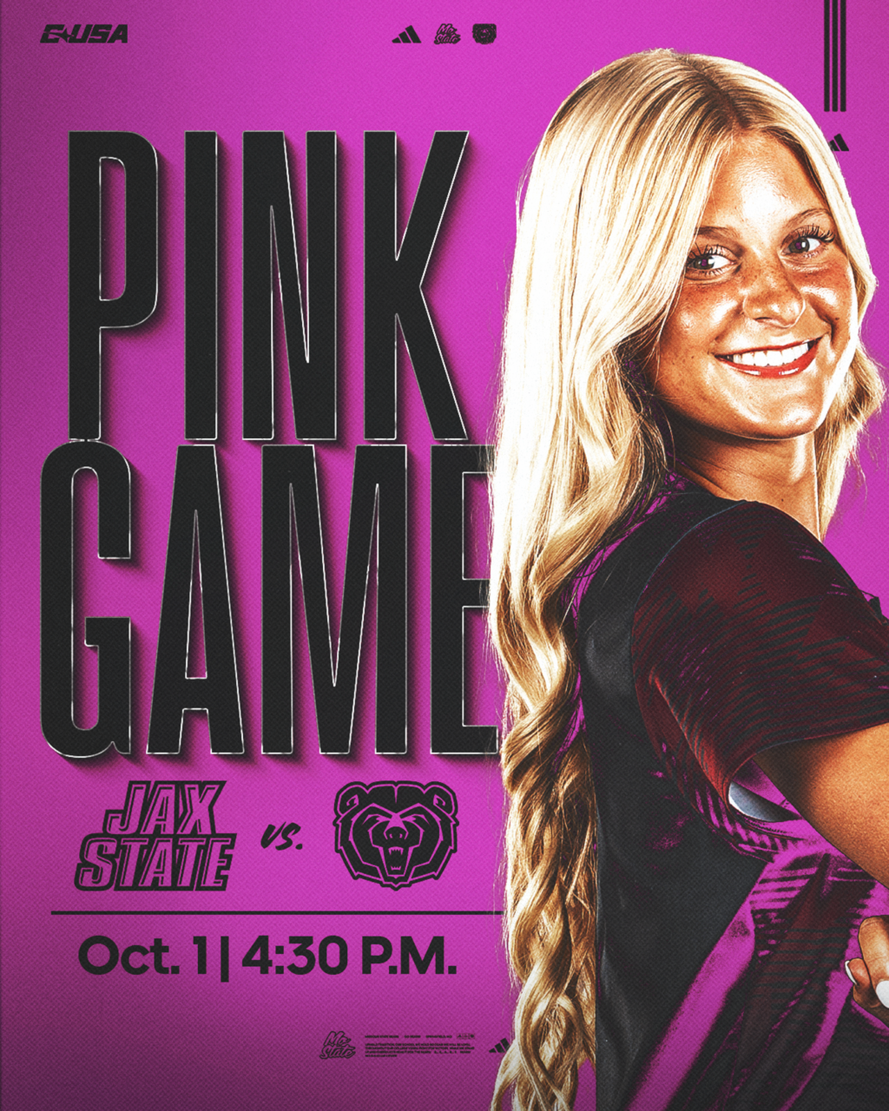 MSU Women's Soccer Pink Out Game logo