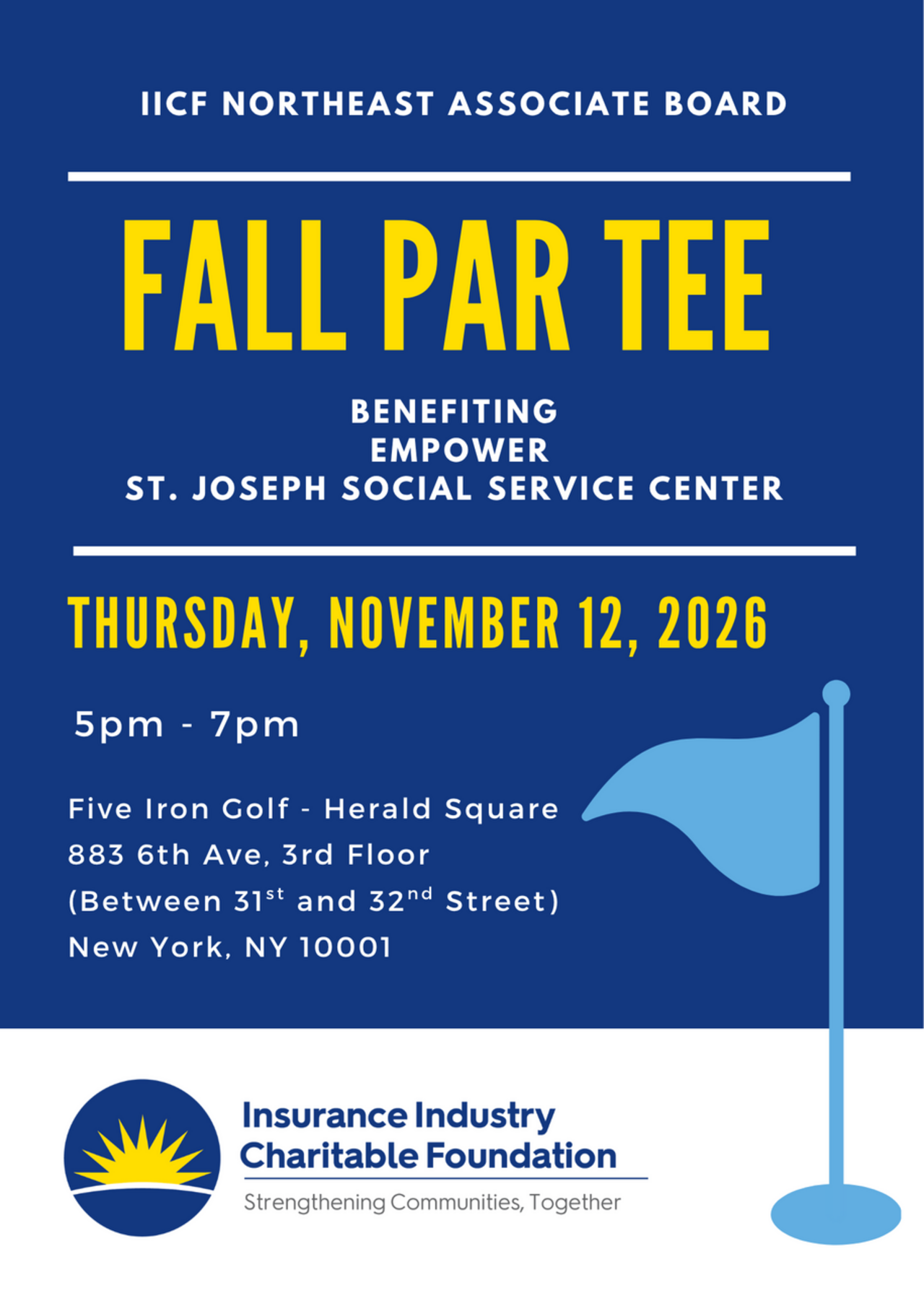 IICF Northeast Associate Board Fall Par Tee logo