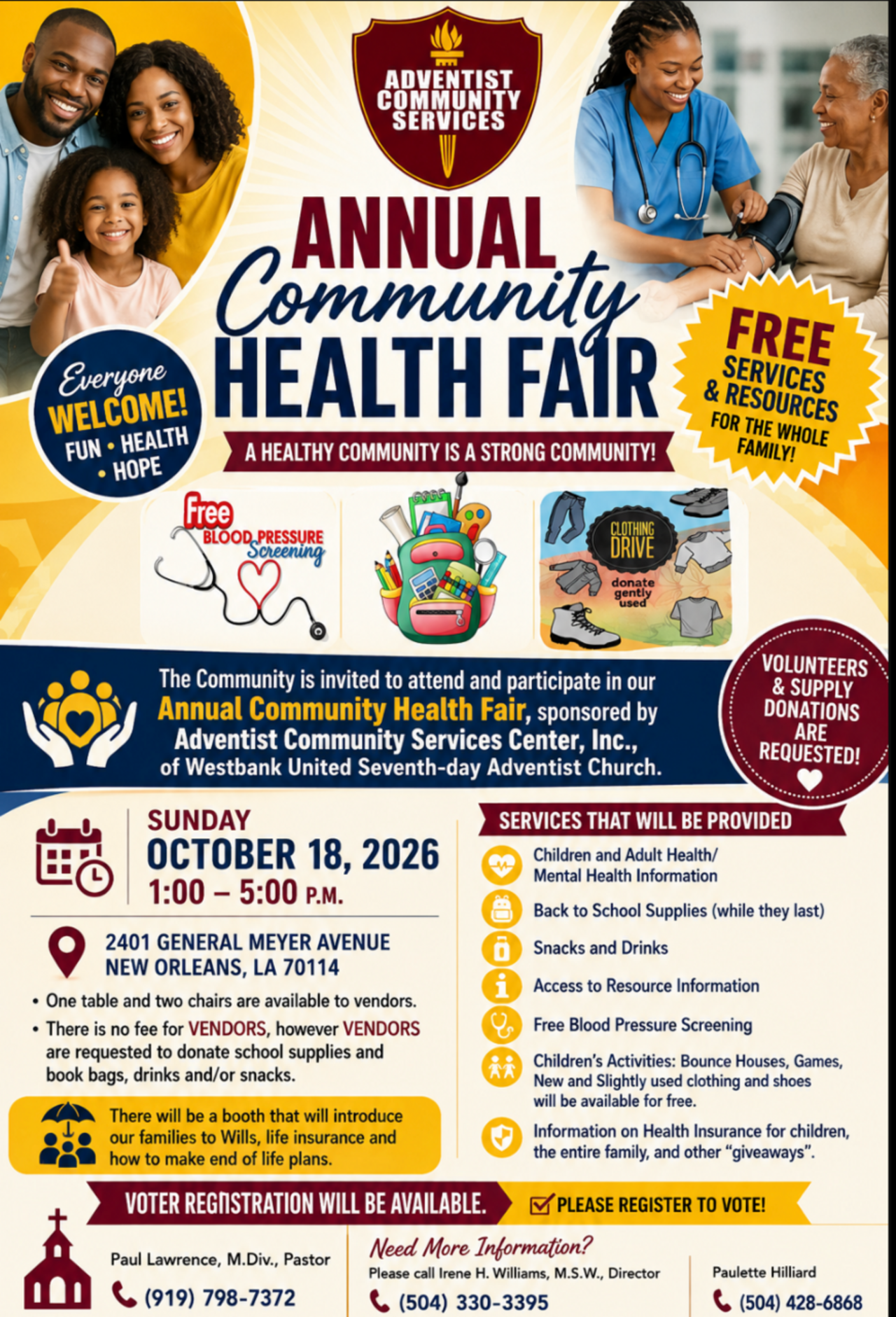 ADVENTIST ANNUAL COMMUNITY HEALTH FAIR logo