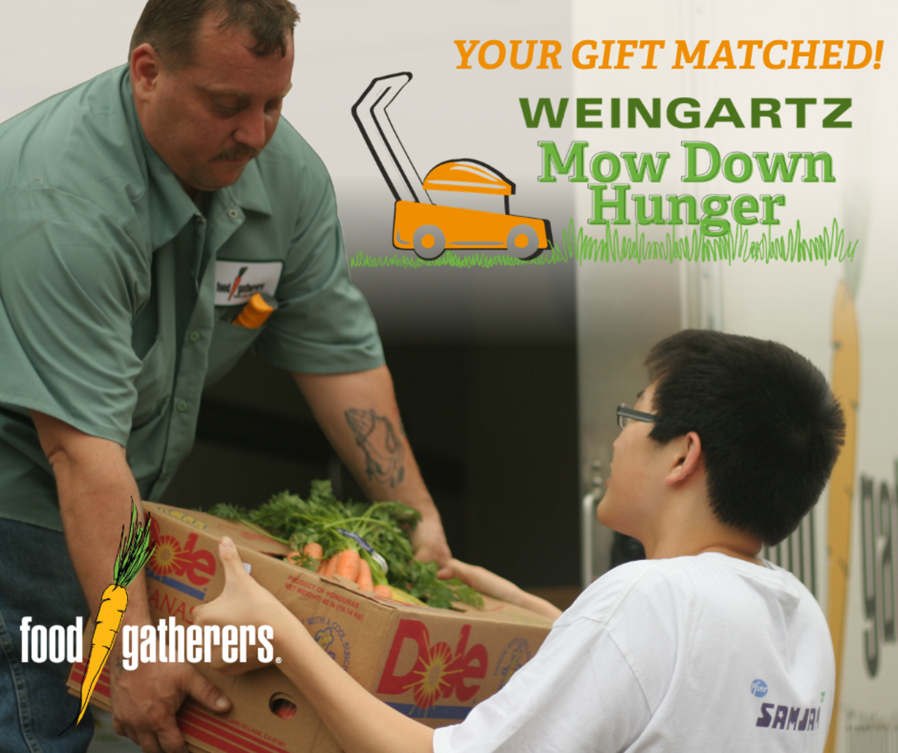 Your Gift Matched - Mow Down Hunger 2026 logo