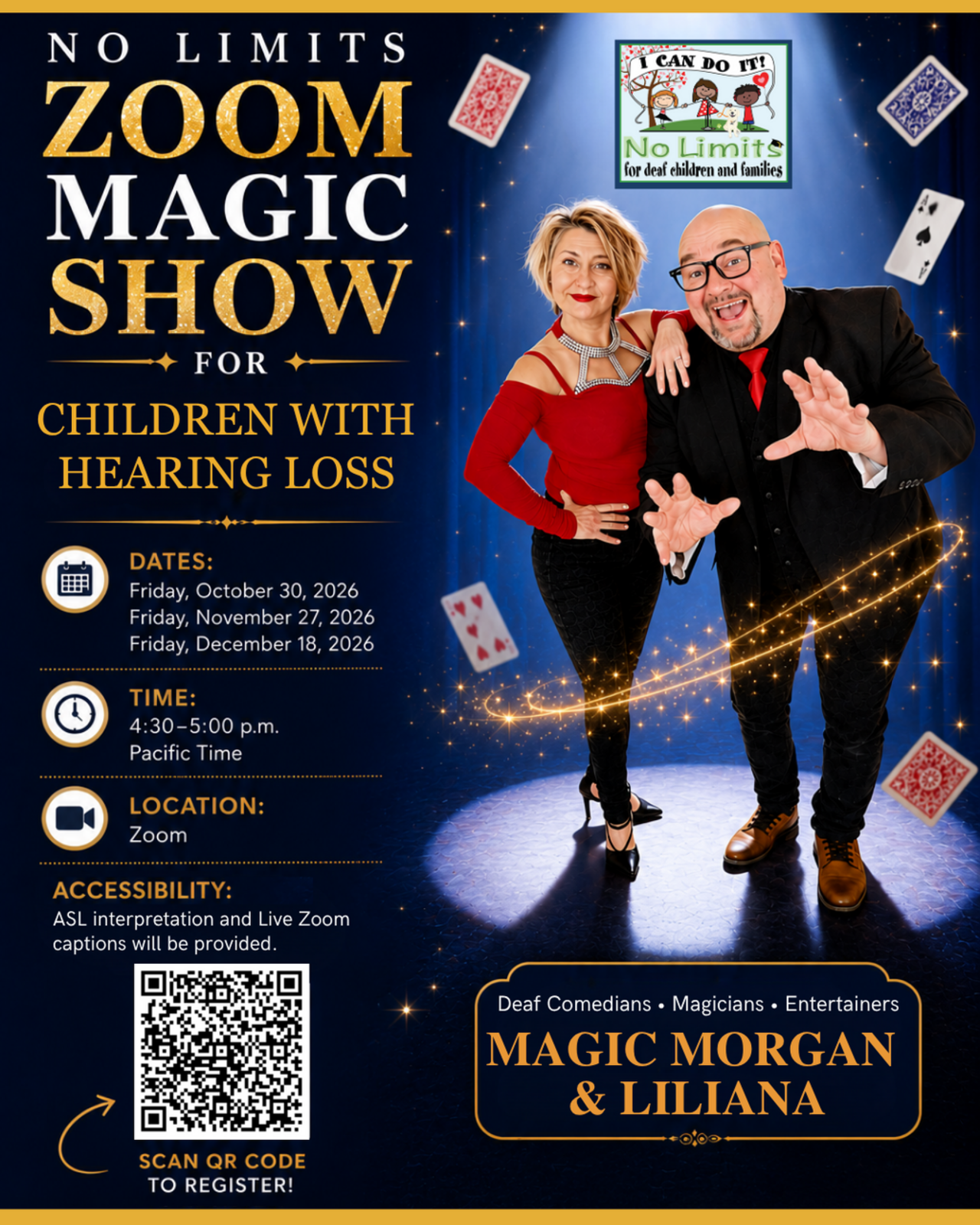 No Limits Deaf Magic Show- Oct. Nov. Dec. 2026 logo