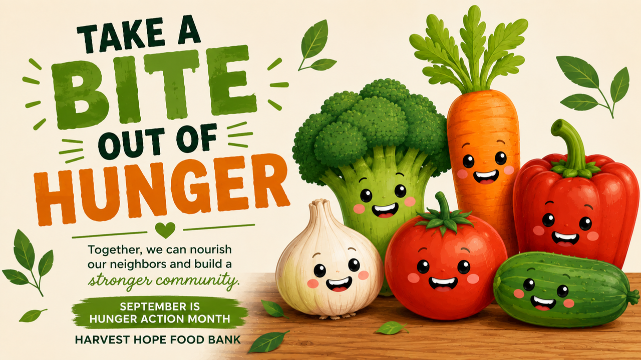 Kelci's Hunger Action Month Campaign logo