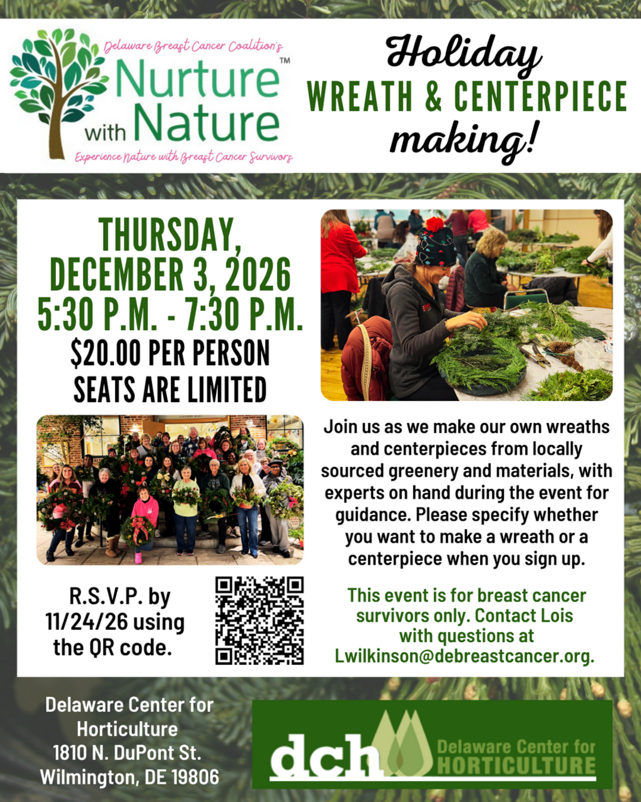 NWN Holiday Wreath & Centerpiece Making 2026 logo
