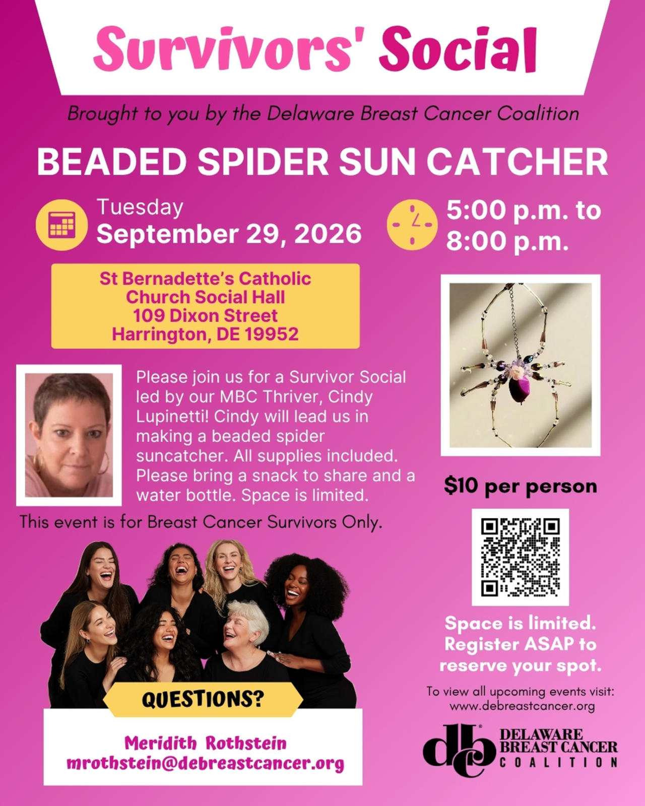 Survivor Social Beaded Spider Sun Catcher logo