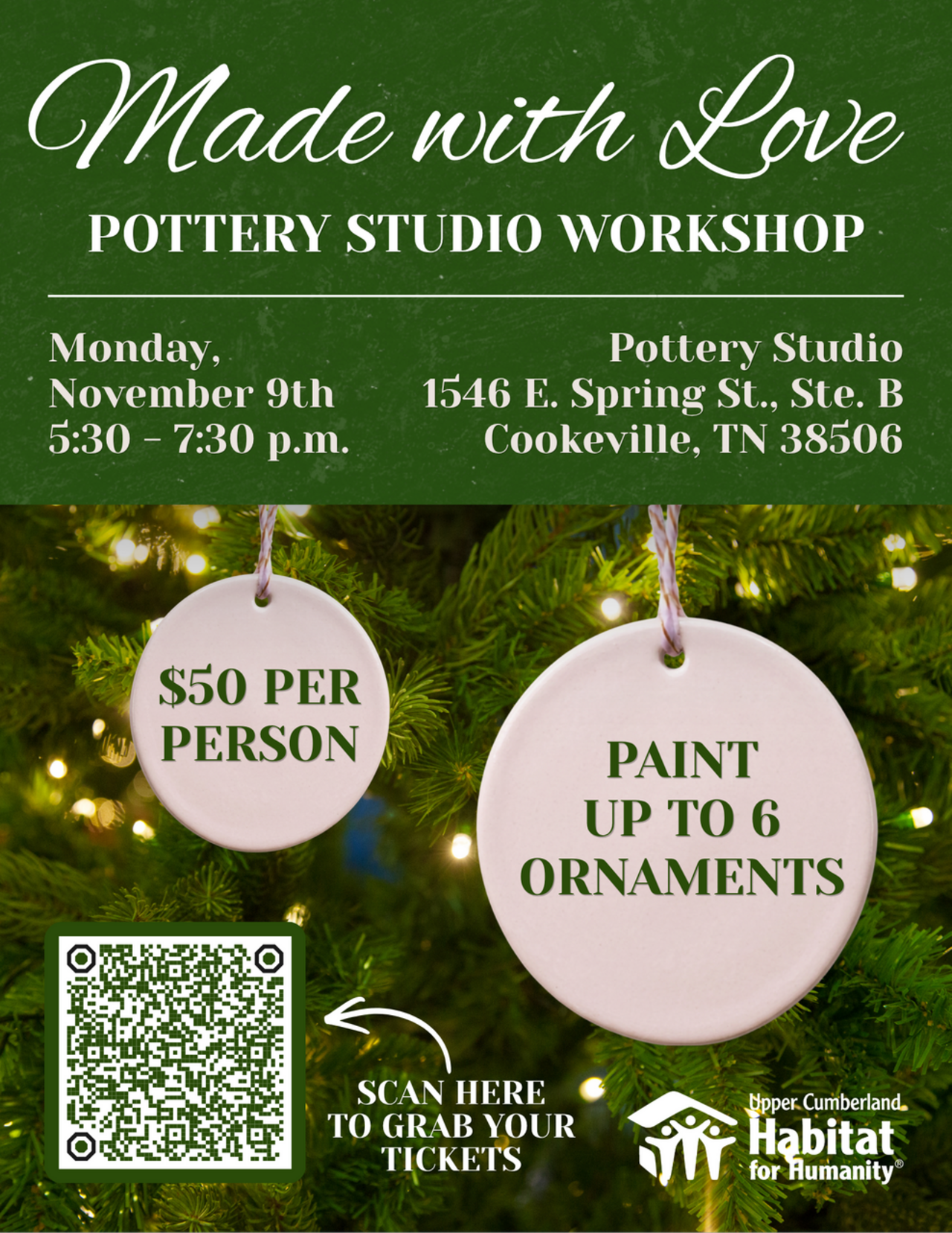 Made with Love Pottery Studio Workshop- Q4 Event logo