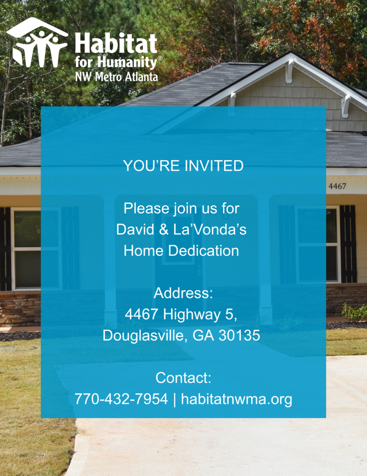 David & La'Vonda's Home Dedication logo