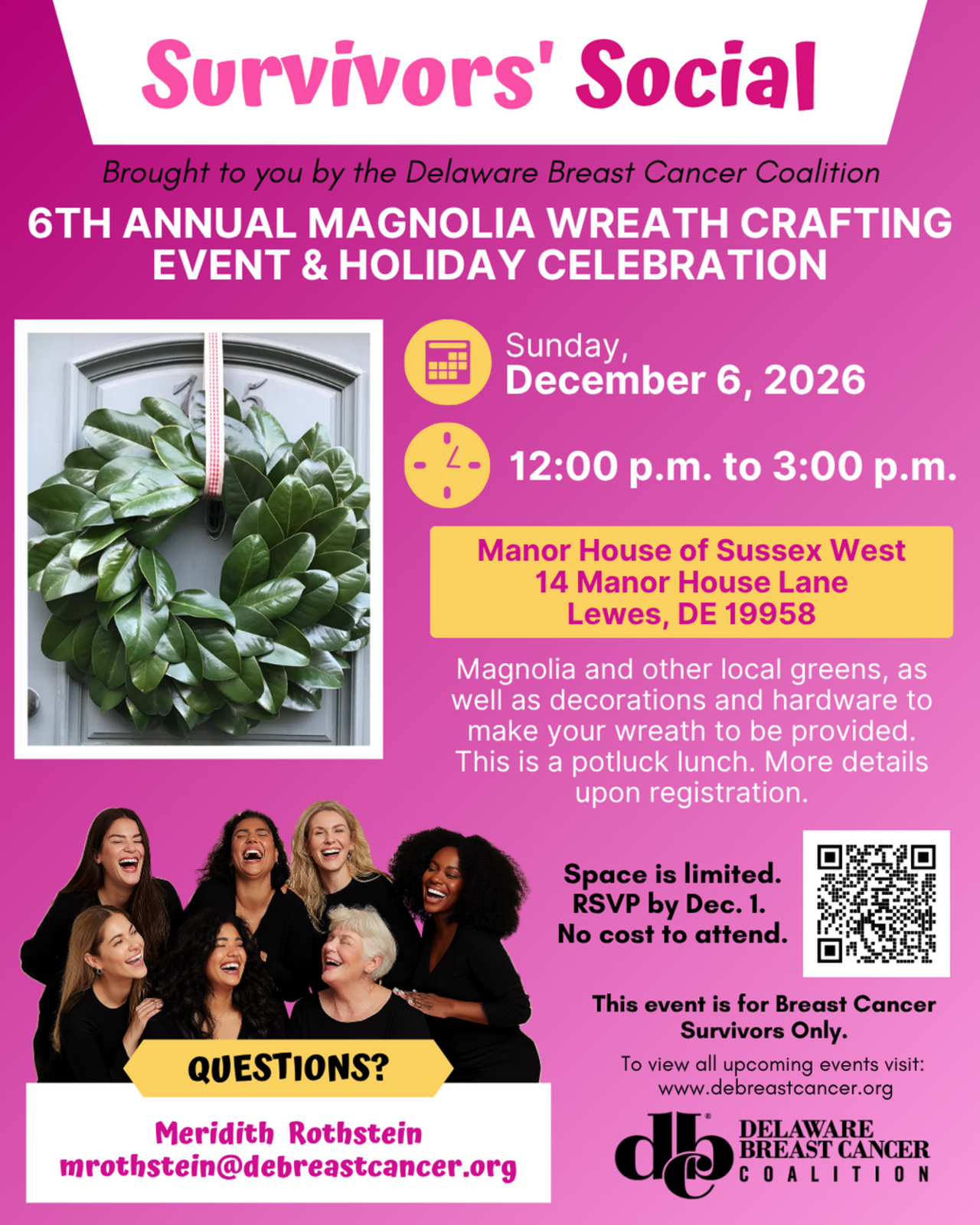 6th Annual Magnolia Wreath Crafting Event & Holiday Celebration logo