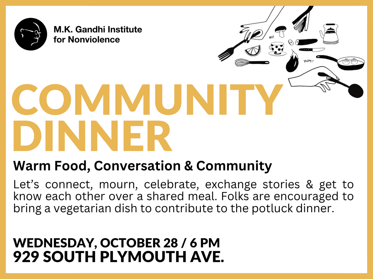 October Community Dinner logo