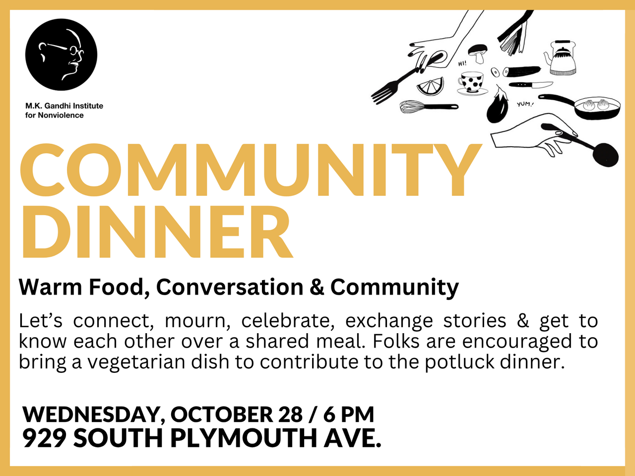 October Community Dinner logo