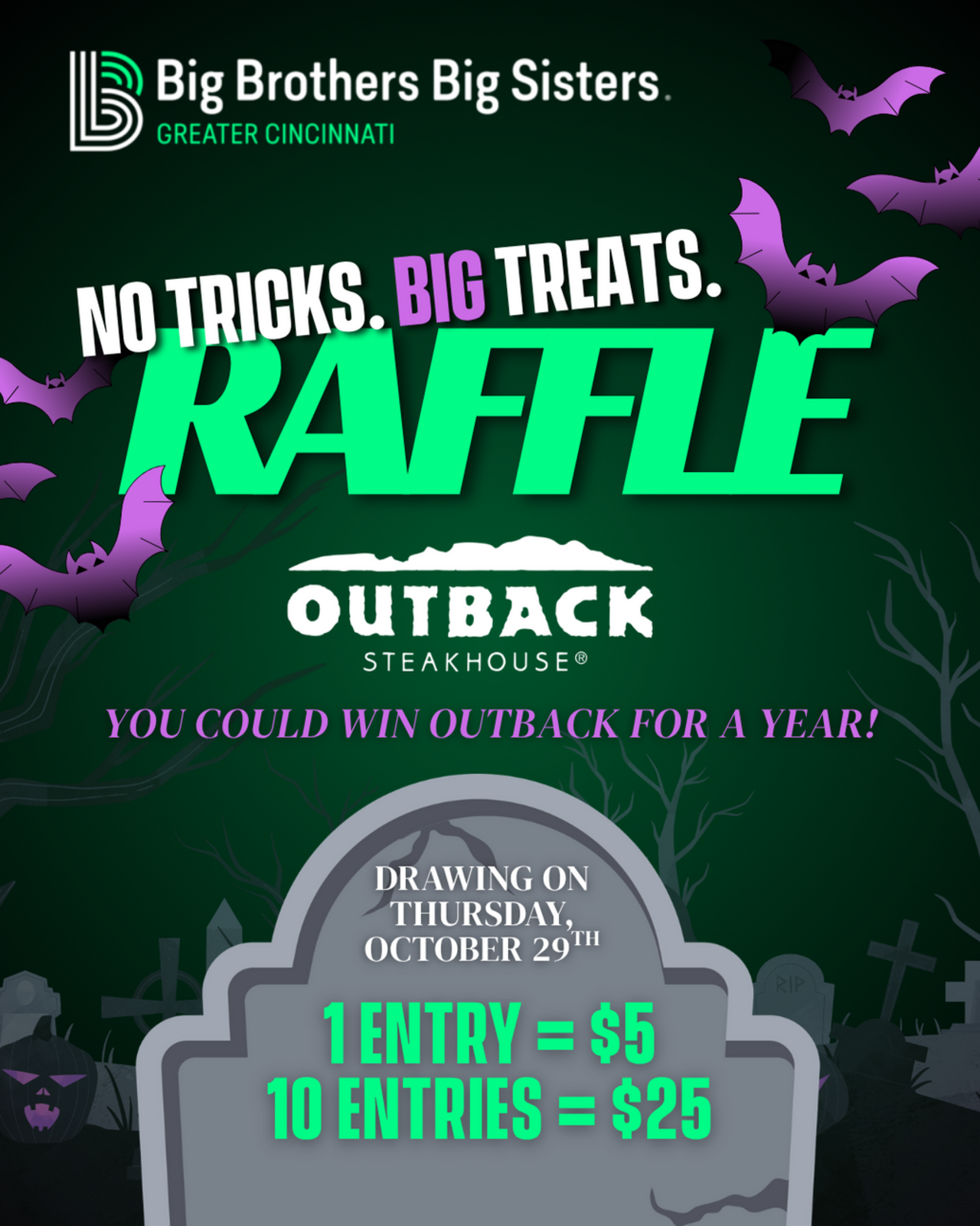 BBBS Halloween Raffle logo