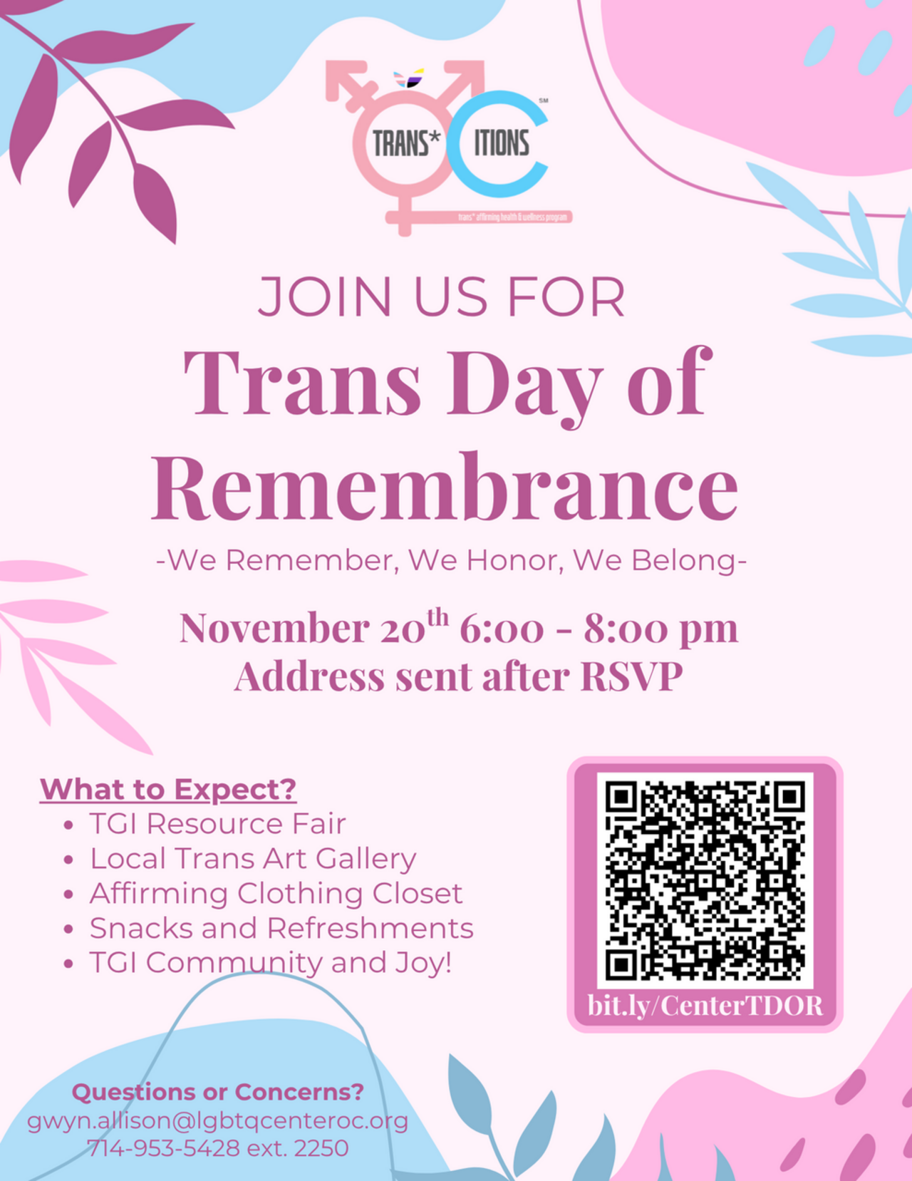 So Cal - OC Trans Day of Remembrance logo