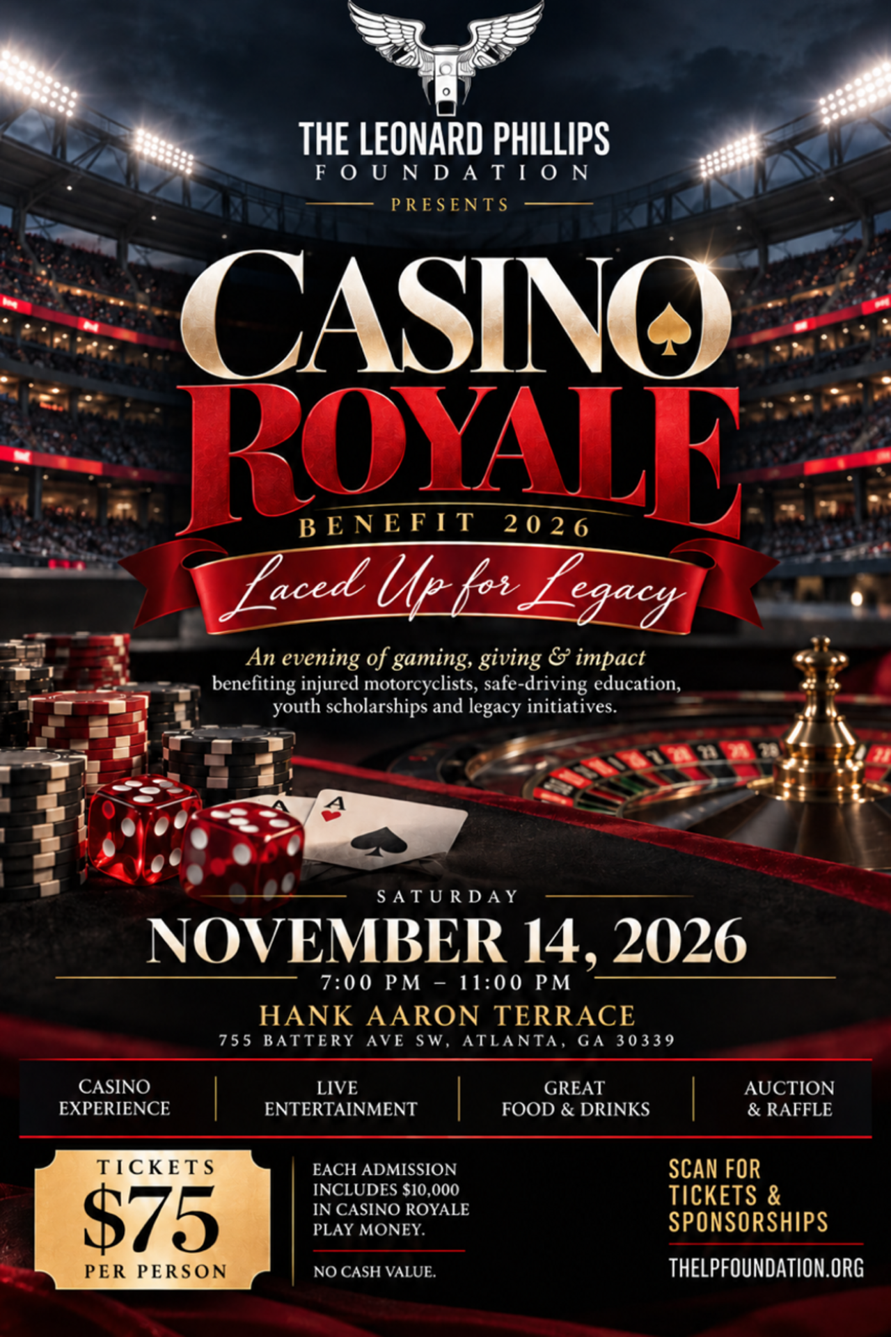 Laced Up for Legacy Casino Benefit 2026 logo