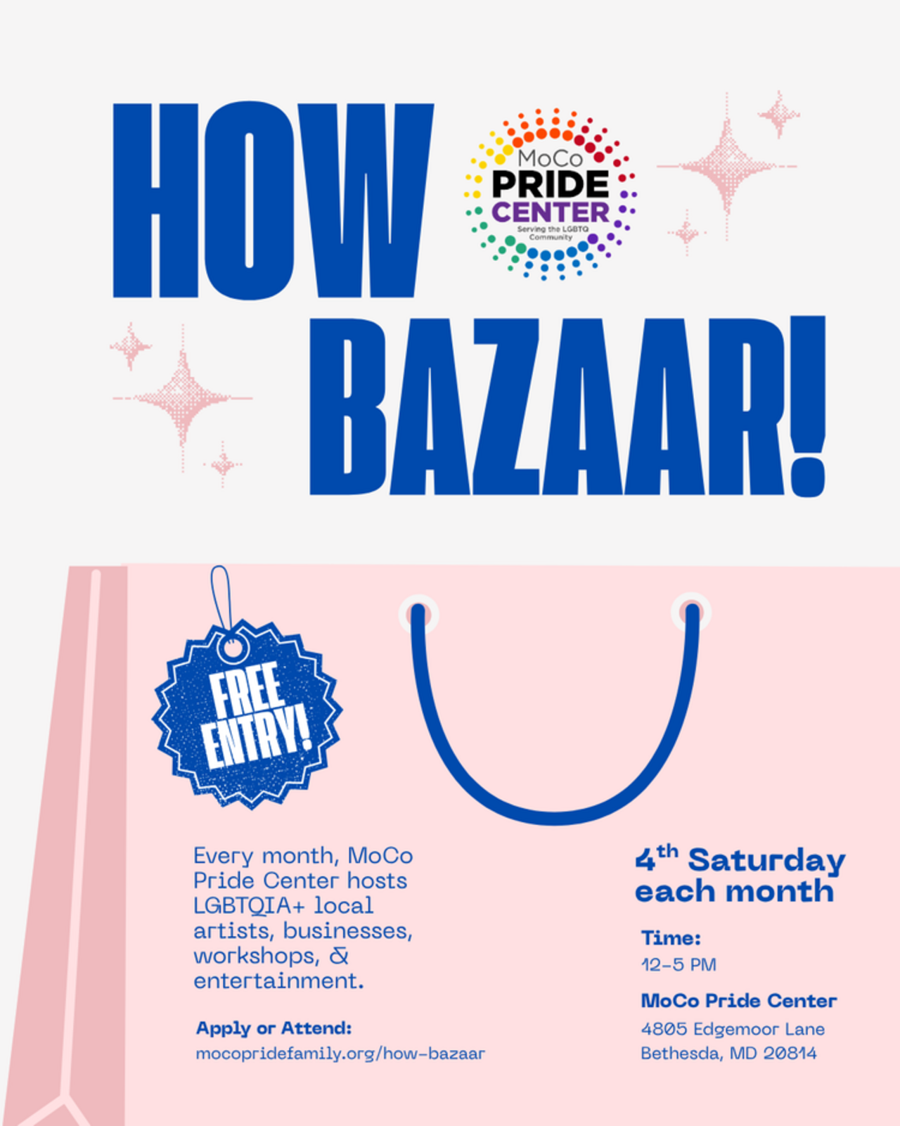 Maryland - MoCo Pride Center How Bazaar! Vendor Market & Craft Fair logo