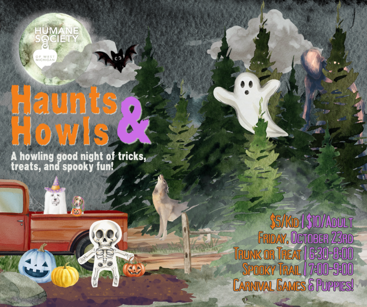 Haunts & Howls Volunteer Sign Up logo