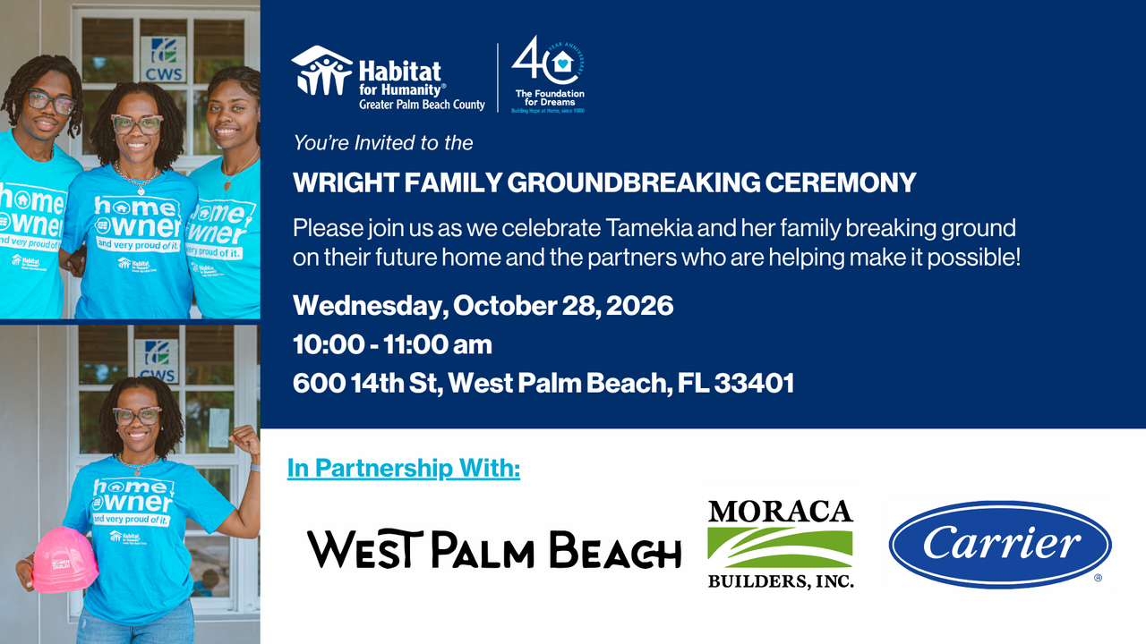 Wright Family Home Dedication Ceremony logo