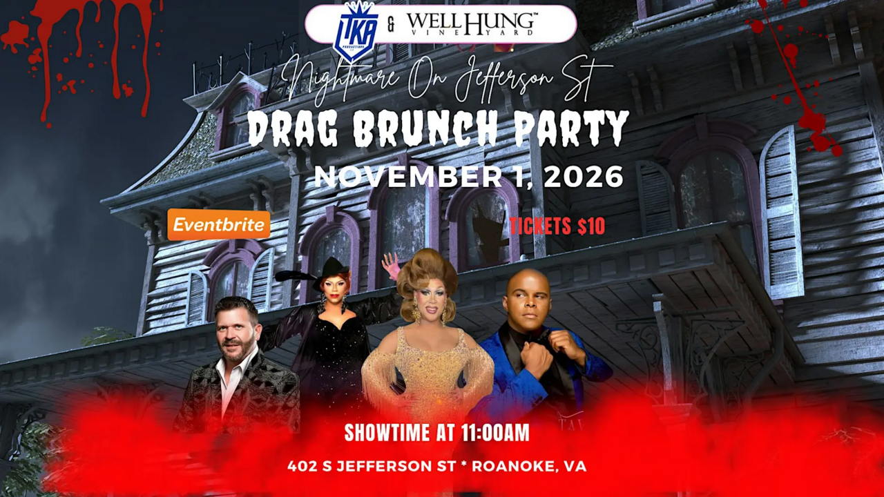 Virginia- Nightmare on Jefferson St Drag Brunch logo