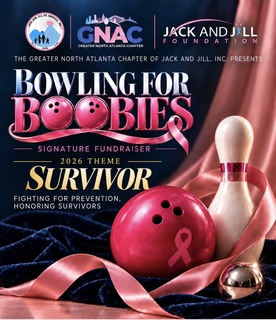 GNAC Bowling for Boobies 2026 logo
