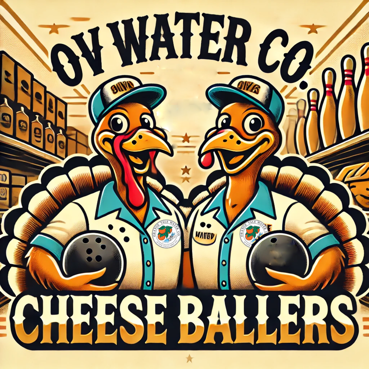 OV Water Co. Cheese Ballers logo