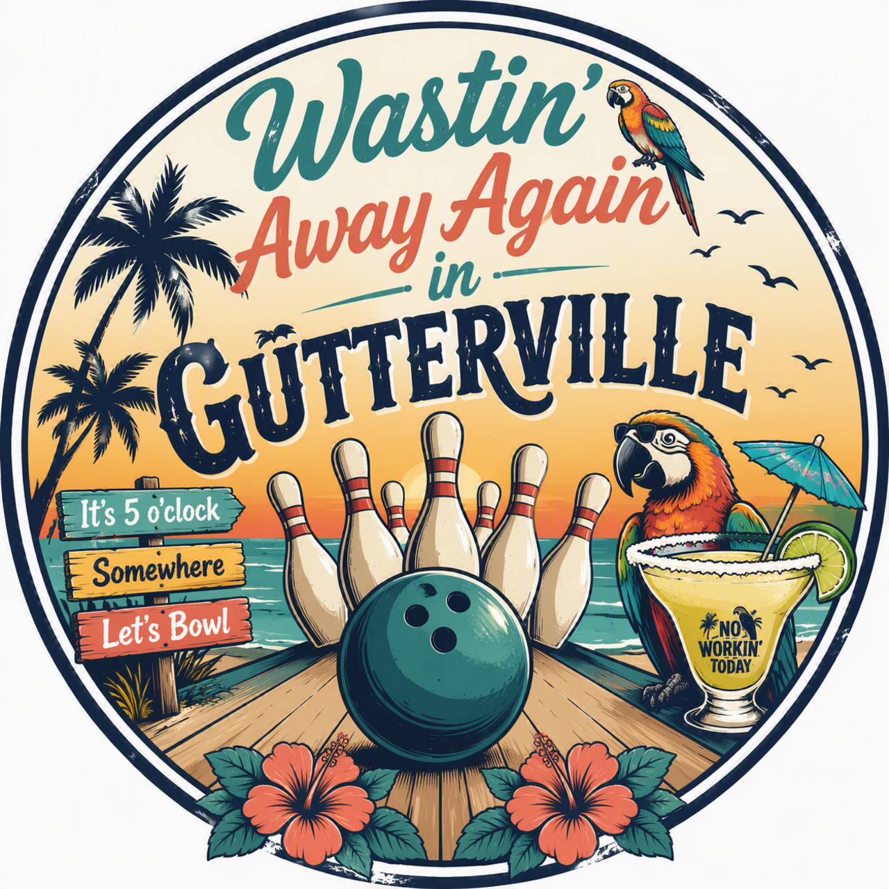 Wastin' Away Again in Gutterville logo