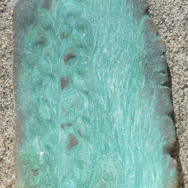 Weathered Bronze Green with Fluoride Glazy