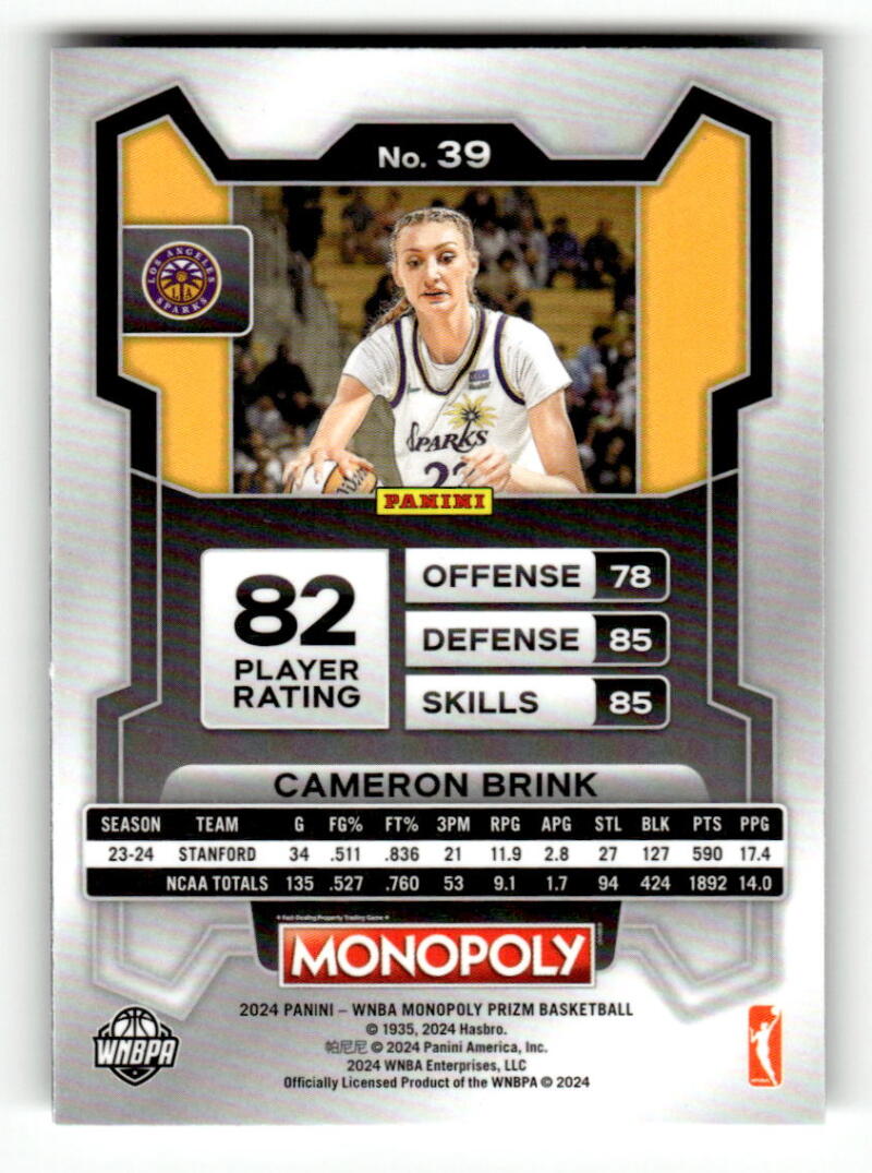 2024 Panini Prizm WNBA Monopoly Basketball Base Singles (Pick Your Cards) - Picture 72 of 132