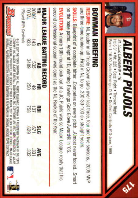 2007 Bowman Baseball Base Singles #121-237 (Pick Your Cards) | eBay