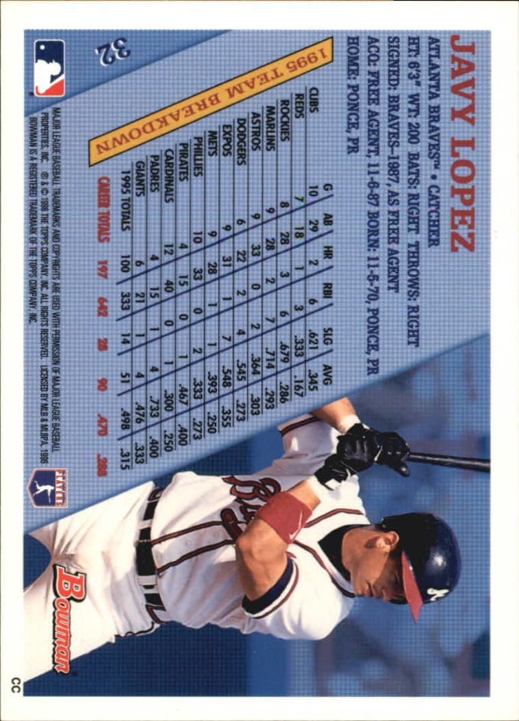 1996 Bowman Baseball Base Singles #1-133 (Pick Your Cards) - Picture 47 of 167