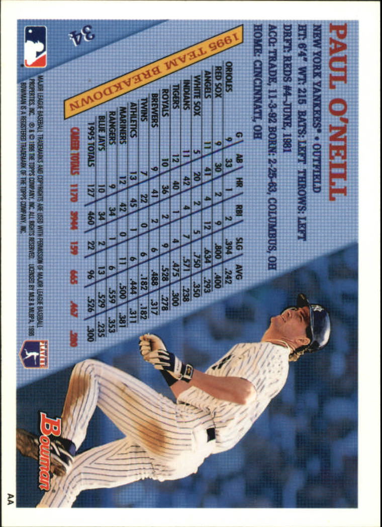 1996 Bowman Baseball Base Singles #1-133 (Pick Your Cards) - Picture 51 of 167