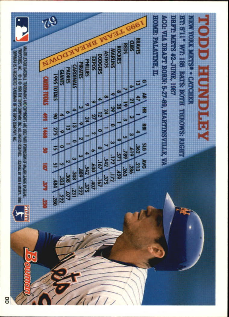 1996 Bowman Baseball Base Singles #1-133 (Pick Your Cards) - Picture 87 of 167