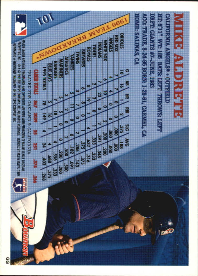 1996 Bowman Baseball Base Singles #1-133 (Pick Your Cards) - Picture 131 of 167