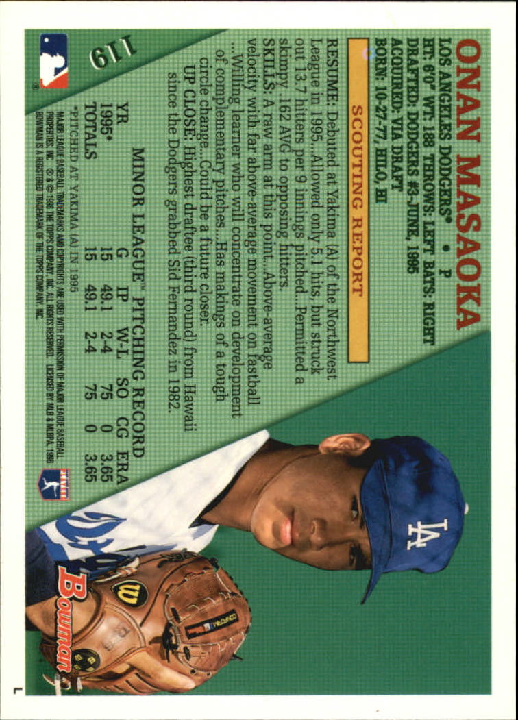 1996 Bowman Baseball Base Singles #1-133 (Pick Your Cards) - Picture 151 of 167