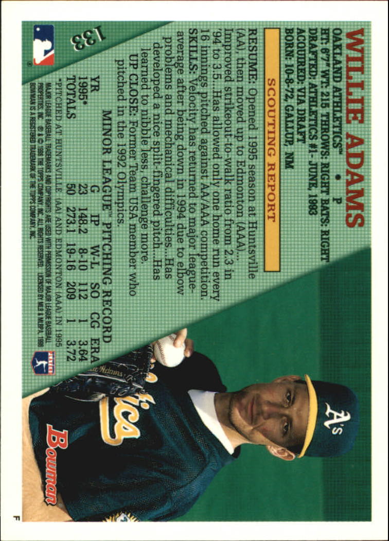 1996 Bowman Baseball Base Singles #1-133 (Pick Your Cards) - Picture 167 of 167