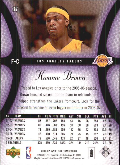 Kwame Brown NBA Select from Base, RC Rookie, & Jersey Singles (Pick Your Cards) - Bild 54 von 100