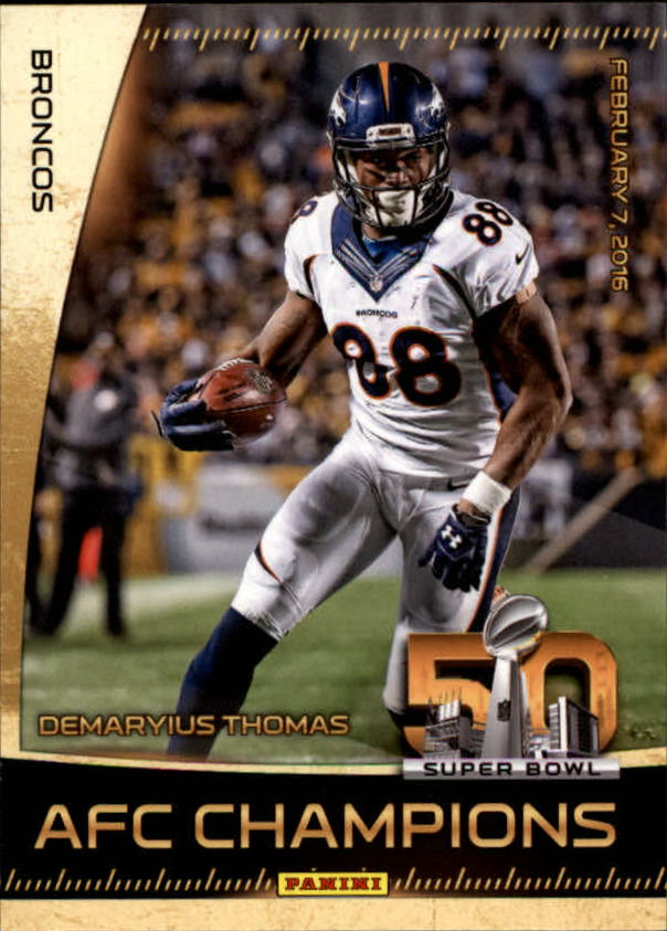 2016 Panini Broncos Super Bowl 50 Football Singles (Pick Your