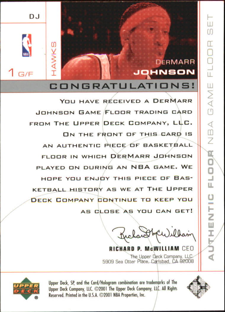 2000-01 SP Game Floor Basketball Authentic Floor Singles (Pick