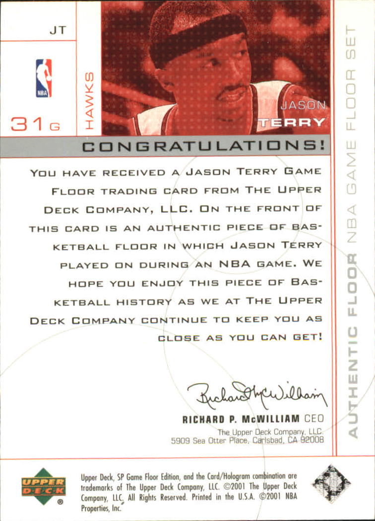 2000-01 SP Game Floor Basketball Authentic Floor Singles (Pick