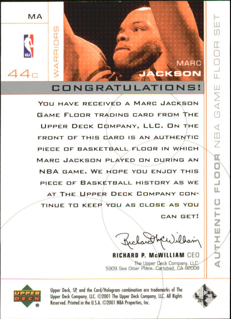 2000-01 SP Game Floor Basketball Authentic Floor Singles (Pick